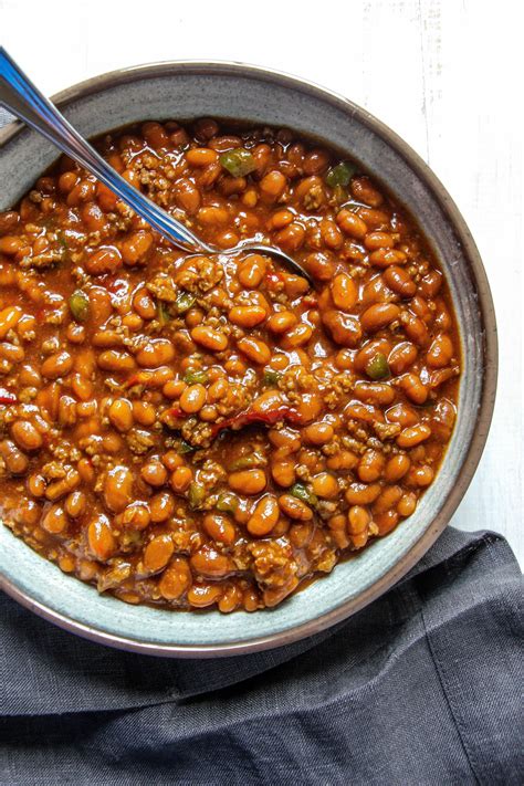 If you do not drain at all they will be rather soupy. Southern Baked Beans | Southern baked beans, Baked bean ...