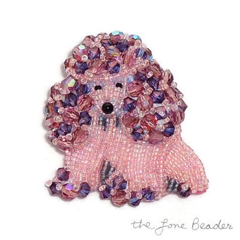 Crystal Beaded Toy Poodle Pink And Purple Keepsake Di Thelonebeader Bead