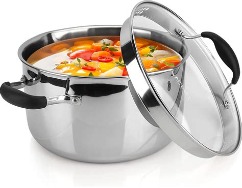 Avacraft Tri Ply Stainless Steel Stockpot With Glass