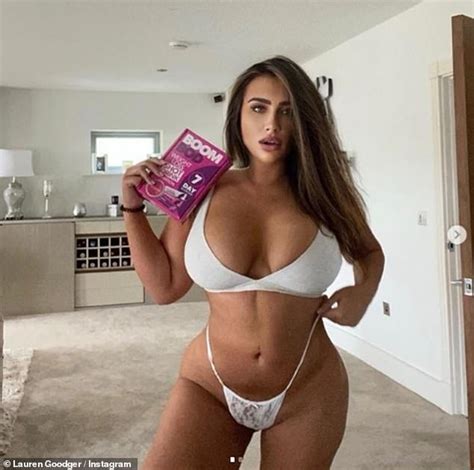 Lauren Goodger Flaunts Her Very Ample Assets In A Skimpy White Bikini