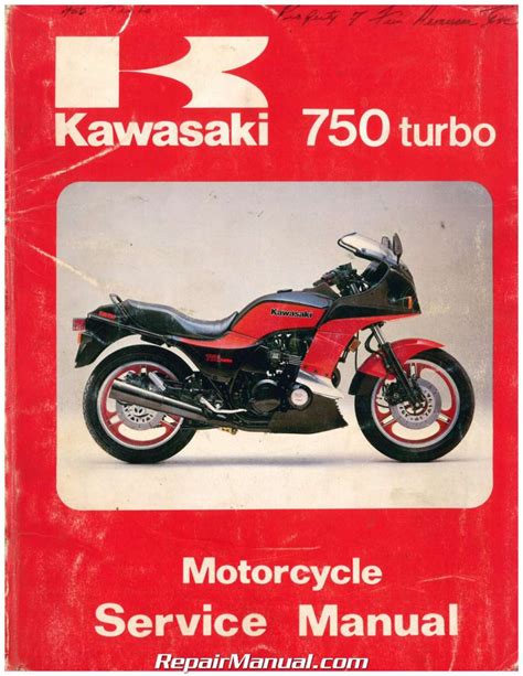 1984 1985 Kawasaki Zx750e1 Turbo E Motorcycle Service Manual
