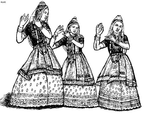 Folk Classical Manipuri Dances Manipur Cliparts Dancer 4to40 Kerala