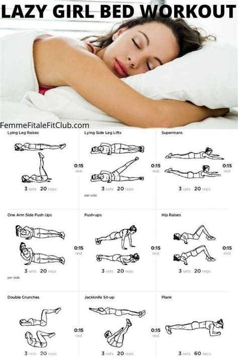 8 Exercises You Can Do In Bed In 2020 Bed Workout Lazy Girl Workout
