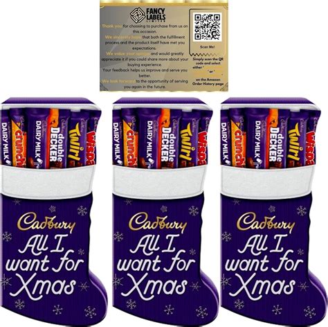chocolate christmas ts bundle with cadbury large stocking chocolate selection box 179g pack