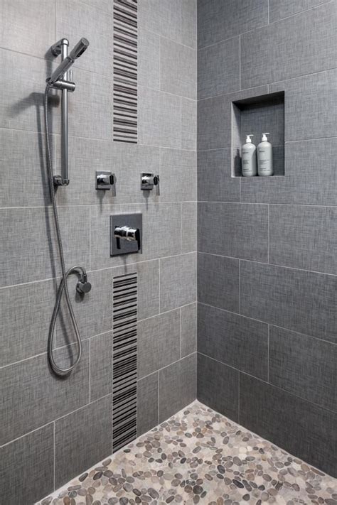 Hgtv Offers Bathroom Design Inspiration With This Modern Gray Tiled