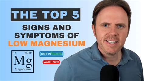 the top 5 signs and symptoms of low magnesium