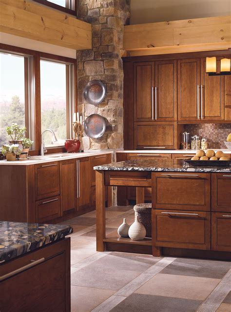 Kitchen and bath cabinets from top manufacturers. KraftMaid Mandolay Cherry | Cognac | Kitchen, Kitchen ...