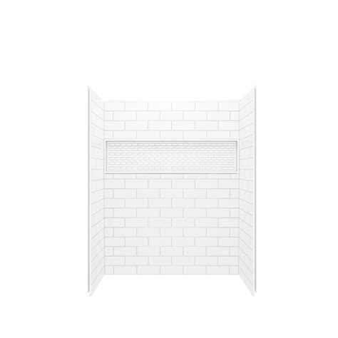 Maax Nextile 60l X 32w X 74h Inch 4 Piece Alcove Shower Wall Kit In
