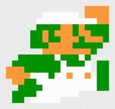 Super Mario Bros Sprite Luigi Jumping