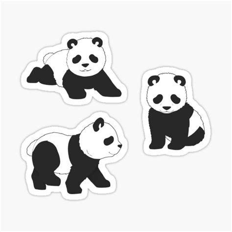 Cute Panda Stickers Redbubble