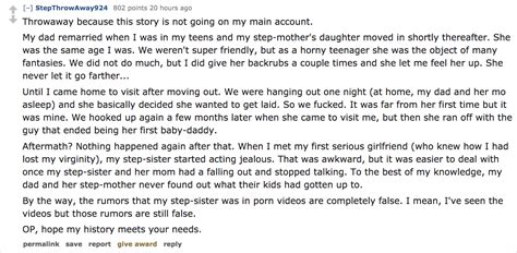 Reddit Users Share Their Step Sibling Sex Stories Wow Gallery Ebaums World