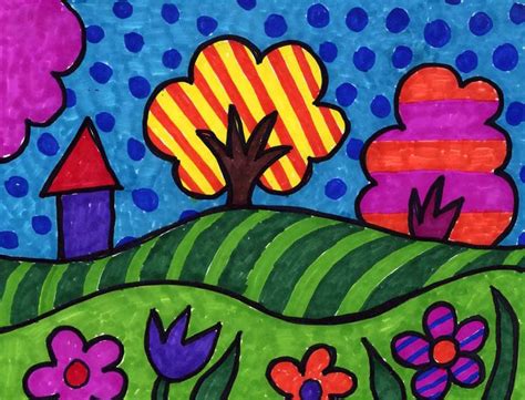Doodle drawings cool drawings step by step drawing drawing tutorial easy landscape drawings art tutorials drawing tutorials for kids art lessons wave drawing. Draw a Pop Art Landscape