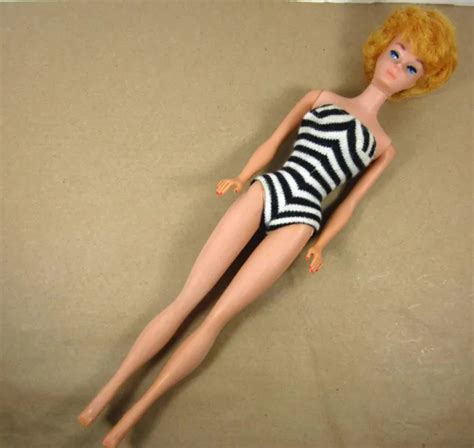 Bubble Cut Barbie Doll Ginger Blonde W Swimsuit Vintage S Mattel Original Picclick