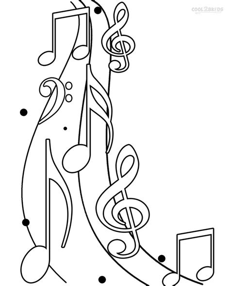 Use music coloring sheets to teach your child about the different musical instruments and musical notes. Printable Music Note Coloring Pages For Kids | Cool2bKids