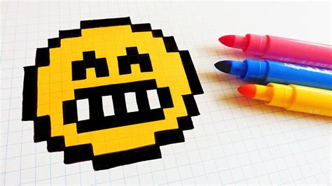 Emoji Pixel Art 10x10 Grid Super Mario Pixel Art Super