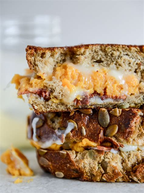 Leftover Sweet Potato Casserole Brie And Bacon Grilled Cheese