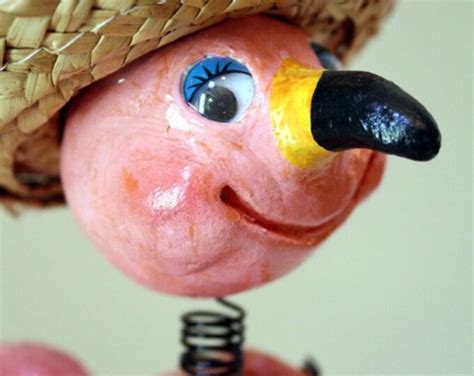 Fanny The Flamingo A Whimsical Paperclay Collectible By Lindasilverthorne Etsy