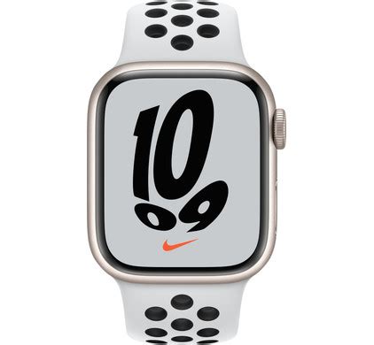 Apple Watch Nike Series 7 41mm White Gold Aluminum White Sport Band