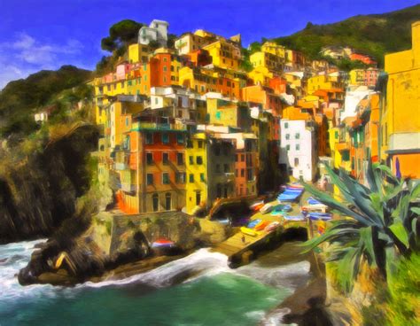 Cinque Terre Painting By Michael Pickett Fine Art America