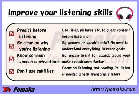 Tips For Improving Your Listening Skills Pomaka