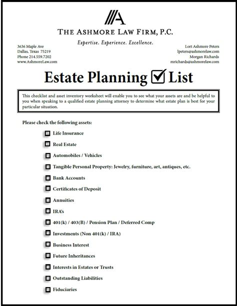 Estate Plan Template