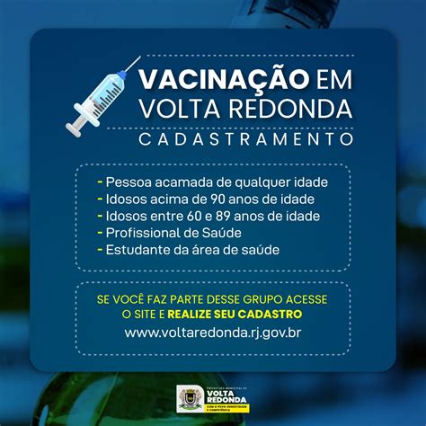 O governo de são paulo lançou no domingo o portal vacina já, para agilizar a campanha de vacinação. Prefeitura Municipal de Volta Redonda - Covid-19: Volta ...