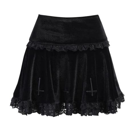 black gothic pleated high waist mini skirt rebelsmarket