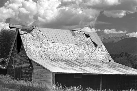 Old Barn In Black And White Photograph By Wild Sage Studio
