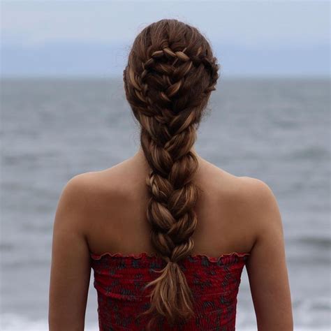 Lace Braid Into A French Braid ️ I Honestly Have No Idea What I Was Doing Wearing A Dress