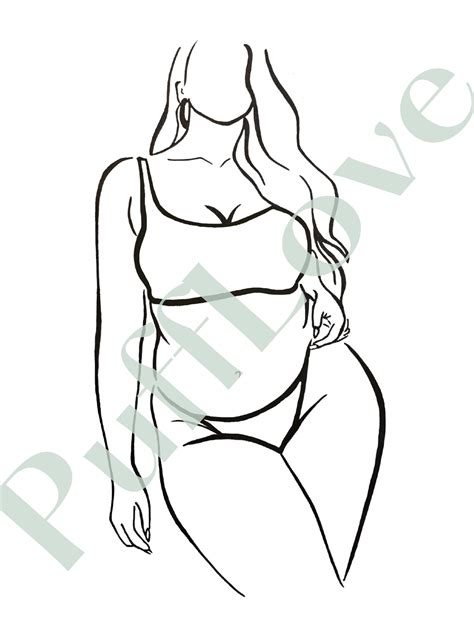 Flawless Line Art Of Curvy Women Minimalistic Line Drawings Curvy