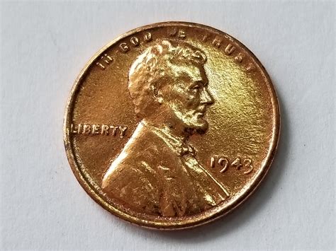 1943 Steel Lincoln Cent Wheat Penny Copper Plated Property Room