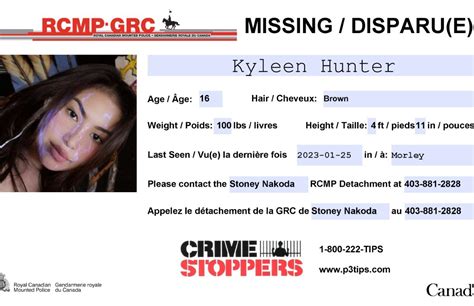 Update Stoney Nakoda Rcmp Locate Missing Person