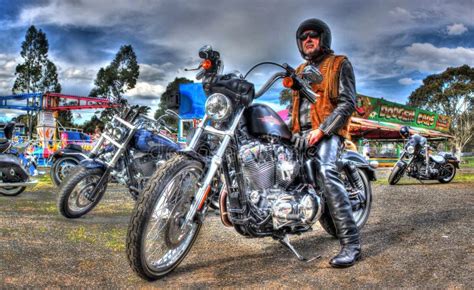 Classic American Harley Davidson And Biker Editorial Photography