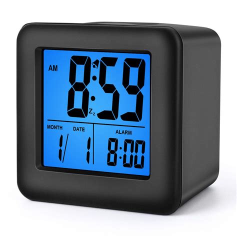 Buy Plumeet Easy Setting Digital Travel Alarm Clocks With Snooze Blue