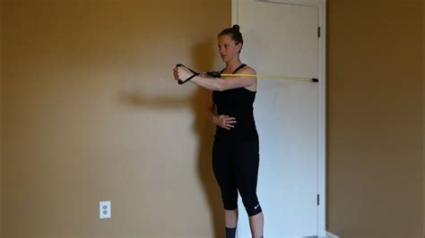 One Arm Chest Fly With Resistance Bands By Neeboofit Youtube