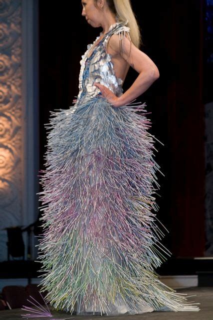 Sonoma Trashion Show 2011 Dress Made Of Straws And Vitamin Drink