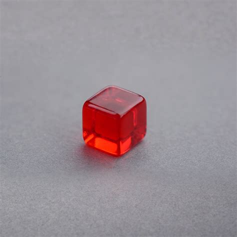 Plastic Cube Red 8mm