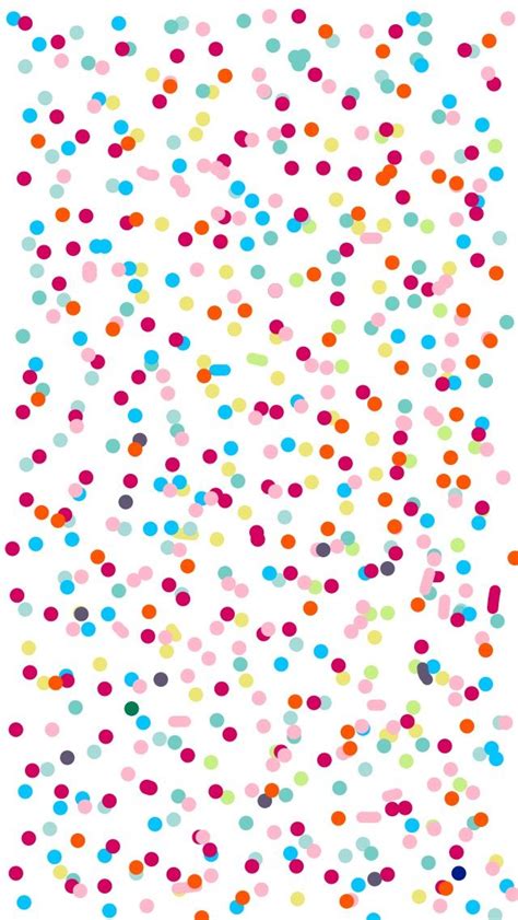 Colorful Confetti Sprinkles On White Background