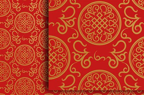 Chinese Red Wallpaper Custom Designed Illustrations ~ Creative Market
