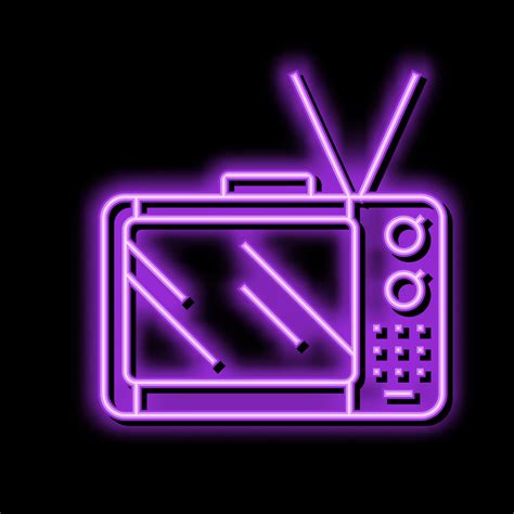 Television Retro Device Neon Glow Icon Illustration 20580523 Vector Art