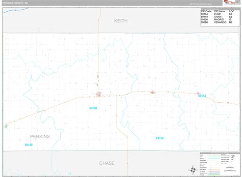 Perkins County Ne Wall Map Premium Style By Marketmaps Mapsales