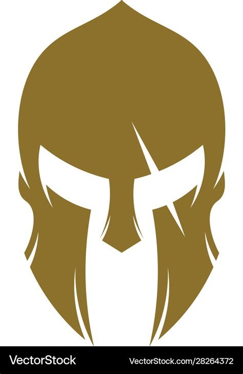 Spartan Logo Design Template Helmet Logo Vector Image