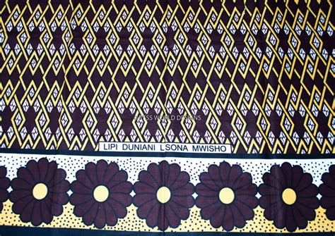 Kenyan Kanga Fabric African Fabric African By Tessworlddesigns