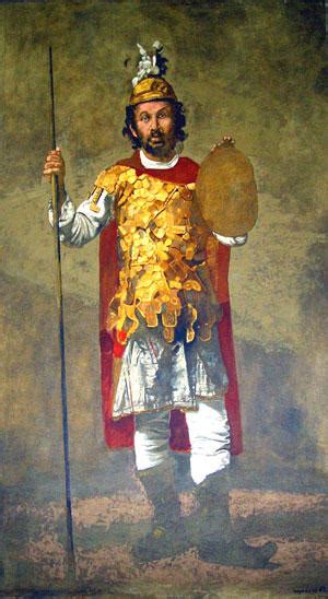 Theofilos Dressed Up As Alexander The Great By Yiannis Tsaroychis 1910