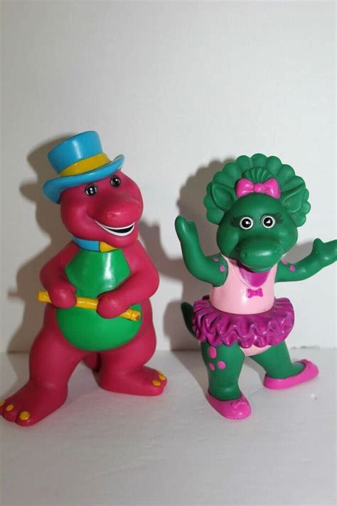 Barney And Friends Barney And Baby Bop Ballet Figures Toy Pvc Figurine Cake