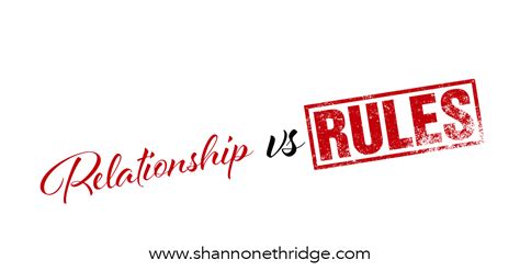 Relationship Vs Rules Official Site For Shannon Ethridge Ministries