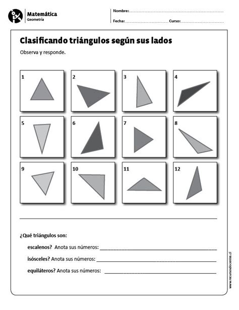 Clasificando Triángulos Según Sus Lados Clasificacion De Triangulos