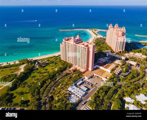 Aerial View Of The Cove And Reef Tower At Atlantis Hotel On Paradise