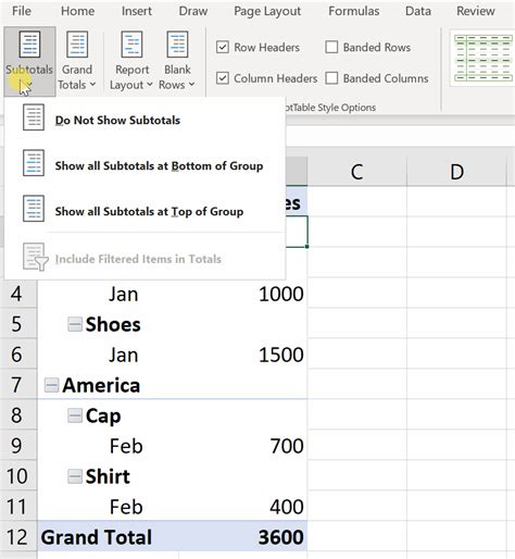 How To Add Multiple Subtotals In Pivot Table Printable Templates