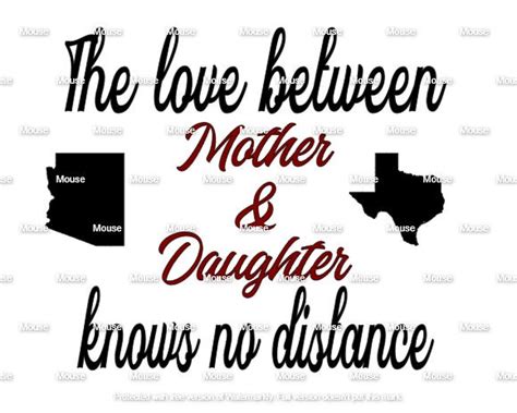 Love Between Mother Daughter Knows No Distance Svg Png Etsy